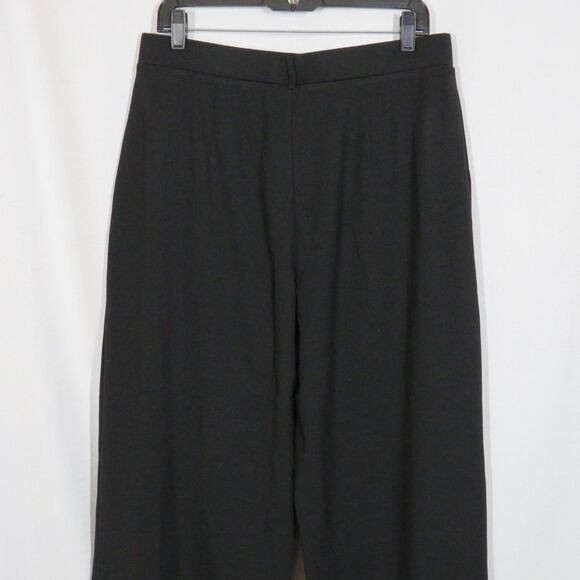 OGL Bamboo Blend Ponte Wide Leg Drapey Pull On Pants Black Size Large - Picture 9 of 11